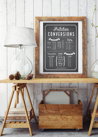 Kitchen Conversion Chart Digital Instant Download