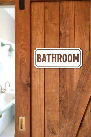 Home Bathroom Sign Country Charm